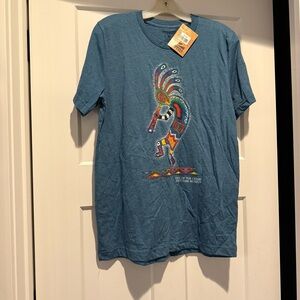 Vibrant Graphic Blue Short Sleeve Tee